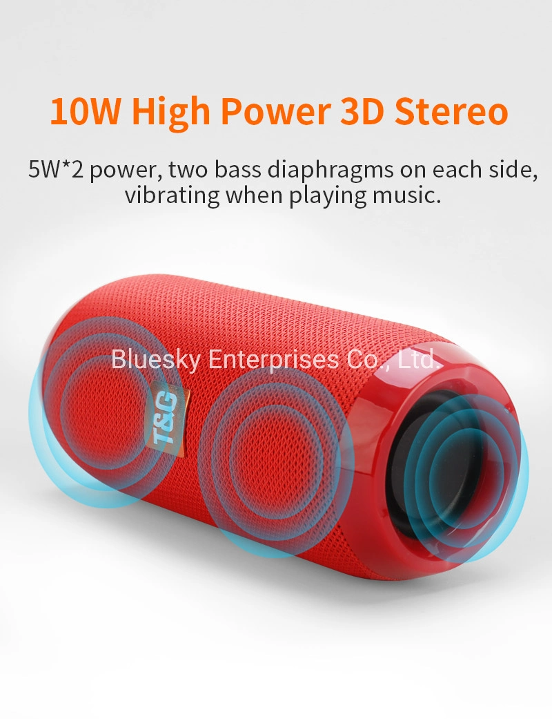 Tg117 Portable Wireless Bluetooth Speaker Outdoor Heavy Bass Music Parlante