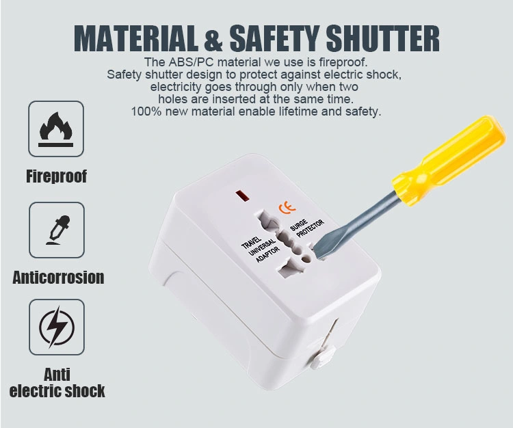 UK Us Au EU Travel Adapter with 2 USB 2.4A