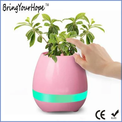 Haut-parleur Bluetooth de pot de fleurs de musique de piano de touche de plante créative (XH-PS-681)