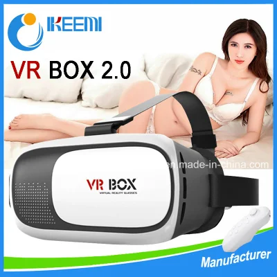 Fourniture d'usine 3D Head Mount Vr Box Lunettes VR de réalité virtuelle de 2e génération et télécommande Bluetooth