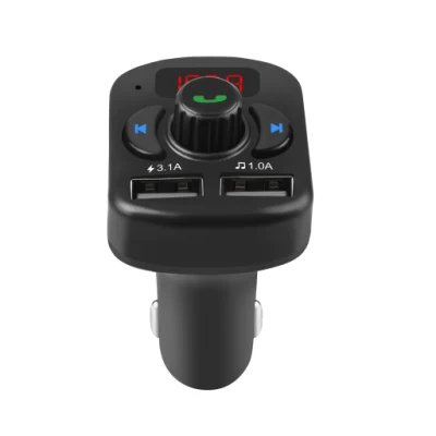 Kit voiture Transmetteur FM mains libres Kit voiture Bluetooth 5.0 Lecteur MP3 Chargeur voiture double USB