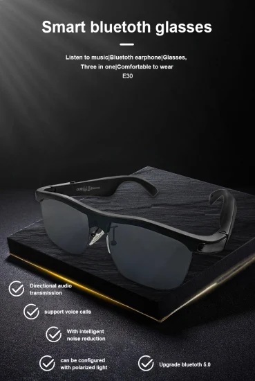 Nouveau haut-parleur Audio directionnel intelligent musique de sport lunettes de soleil Bluetooth stéréo lunettes intelligentes sans fil